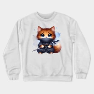 Sweet Kitty Assassin Ninja Cat Crewneck Sweatshirt